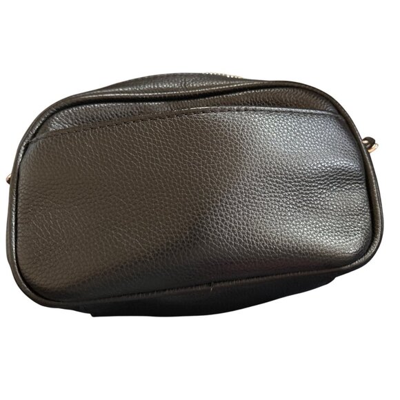 Brighton Cupid Mini Camera Bag Black Red Heart Leather Zippers Dust Bag EUC - Picture 3 of 11